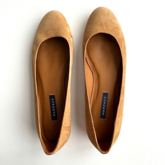 Margaux Classic Camel Suede Loafers - Picture 2 of 10